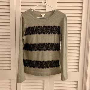 J. Crew Sweater with Lace Detail